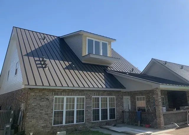Standing seam metal roof on a Gulf Coast home